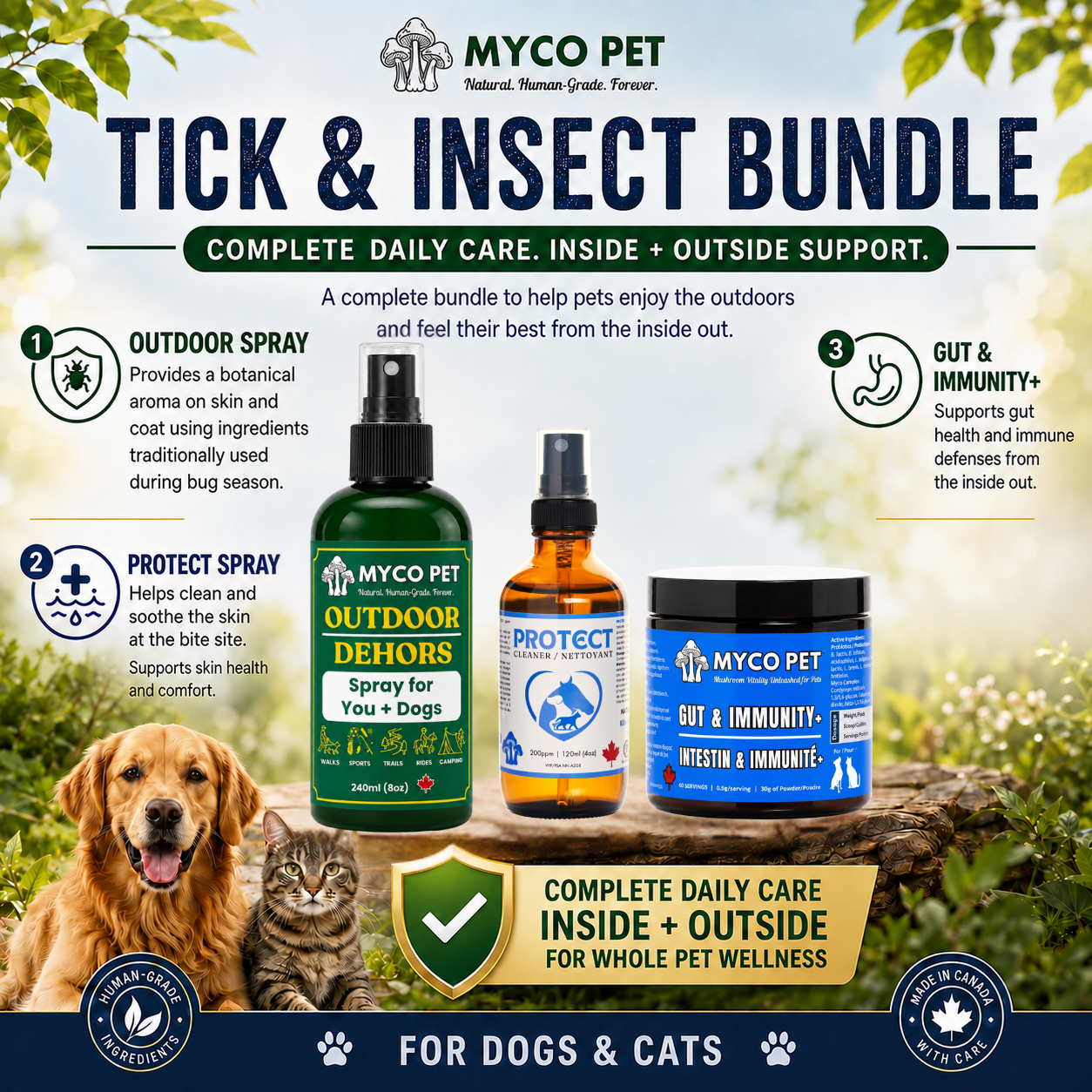 Tick & Insect Bundle: For protecting your pets on the inside and the outside!