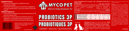 Probiotics 3P: 18-Strain Probiotic, Prebiotic & Postbiotic (Digestive Enzymes) Powder Topper for Dogs & Cats