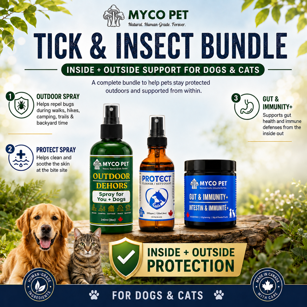 Tick & Insect Bundle: For protecting your pets on the inside and the outside!