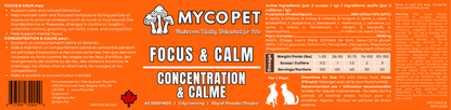 Focus & Calm Mushroom Powder for Dogs & Cats — Stress, Travel, Fireworks & Calm Support